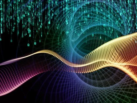 Unfolding of Numbers Stock Illustration