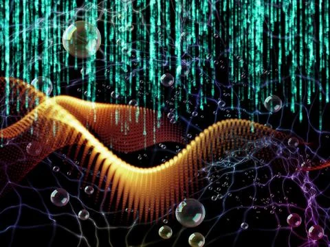 Unfolding of Numbers Illustrazione stock