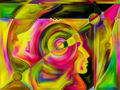 Unfolding of Perception Stock Illustration