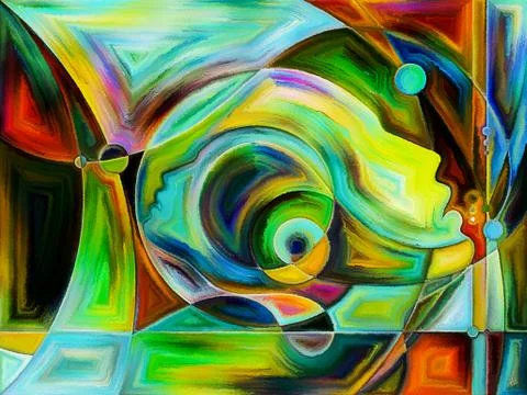 Unfolding of Perception Stock Illustration