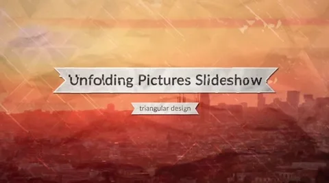 Unfolding Pictures Slideshow Stock After Effects