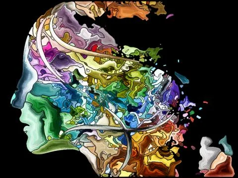 Unfolding of Self Fragmentation Illustrazione stock