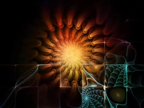 Unfolding of Space Stock Illustration