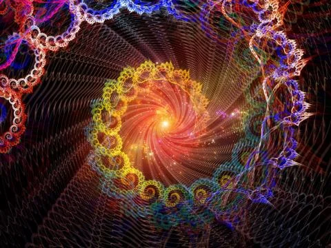 Unfolding of Spiral Illustrazione stock