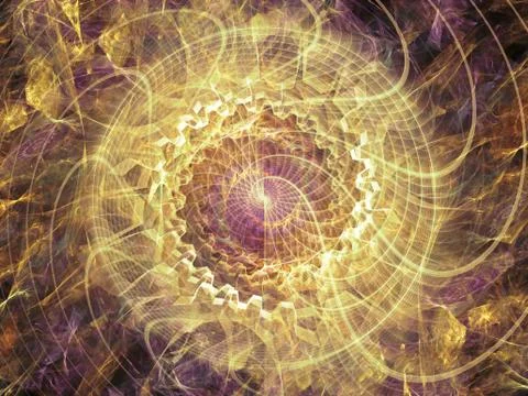 Unfolding of Spiral Pattern Stock Illustration