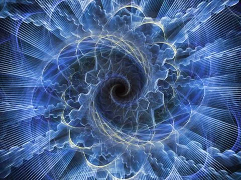 Unfolding of Spiral Pattern 스톡 일러스트