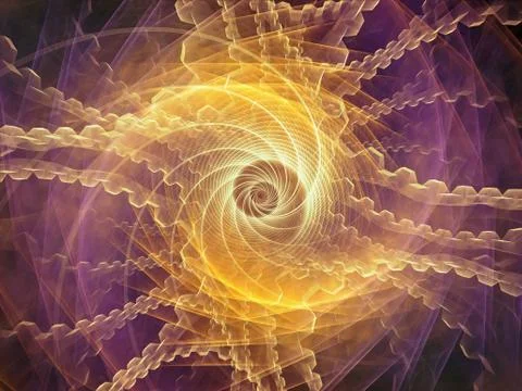 Unfolding of Spiral Pattern 스톡 일러스트