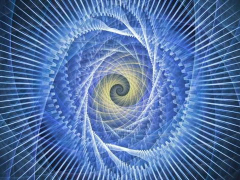 Unfolding of Spiral Pattern Stock Illustration