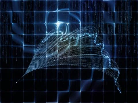 Unfolding of Technology Links Stock Illustration
