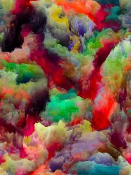 Unfolding of Thick Paint Illustrazione stock