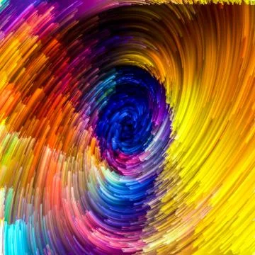 Unfolding of Vibrant Vortex Stock Illustration