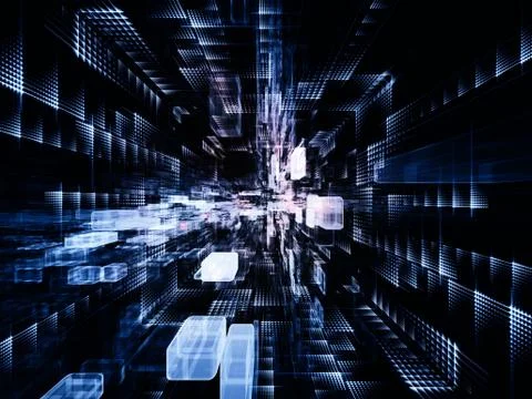 Unfolding of Virtual Space Stock Illustration