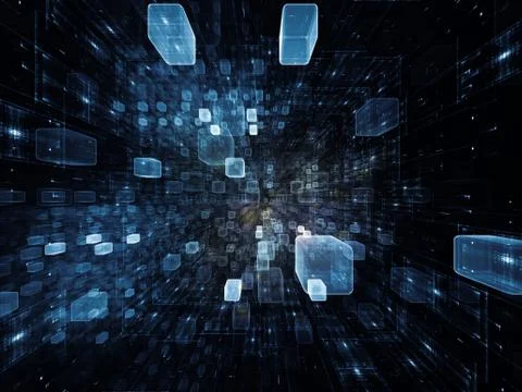 Unfolding of Virtual Space Illustrazione stock