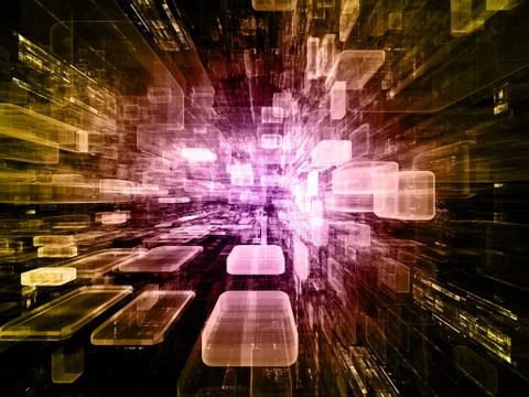 Unfolding of Virtual Space Illustrazione stock