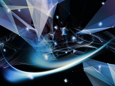 Unfolding of Virtual World Stockillustratie