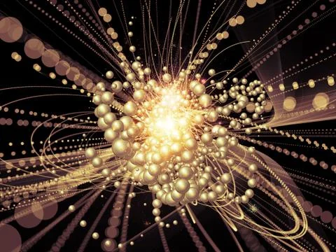 Unfolding of Wave Particle Stock Illustration