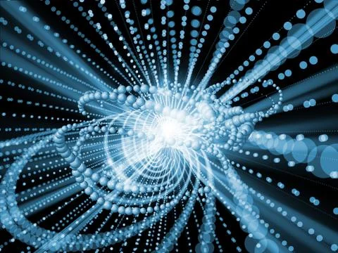 Unfolding of Wave Particle Stock Illustration