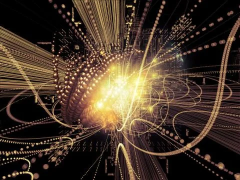Unfolding of Wave Particle Stock Illustration