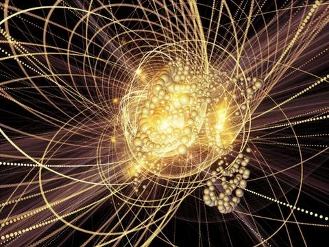 Unfolding of Wave Particle Stock Illustration