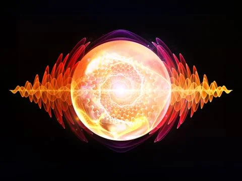 Unfolding of Wave Particle Illustrazione stock