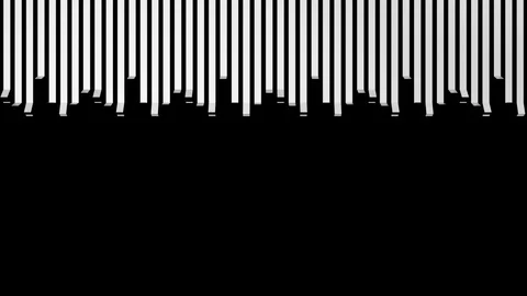 Unfolding white elements with gap inbetween - top to bottom, + alpha (FULL HD) Vidéo 90954478