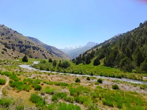 Unforgettable journey through the Fann Mountains in Tajikistan Stock Photos