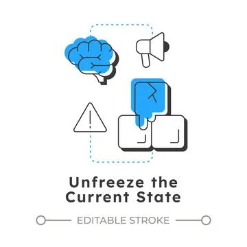 Unfreeze current state modern linear concept icon Stock Illustration