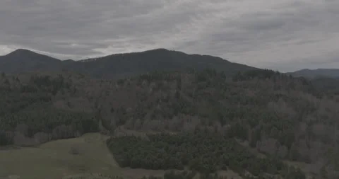 Ungraded 4k Wide-angle Drone Footage Mountains Forest Washington State. Stock Footage 263268953