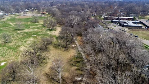 Ungraded Aerial footage of Shunga Trail in Kansas Stock Footage