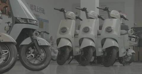 Ungraded C LOG 2, New Electric Scooters. New Scooters Or Plug-in Electric Video stock 300019649