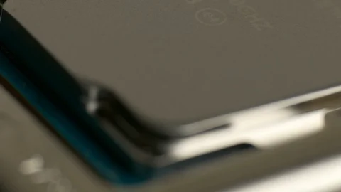 Ungraded: Computer Processor With Barely Visible Caption "GHz" Removed From Stock Footage 105384495