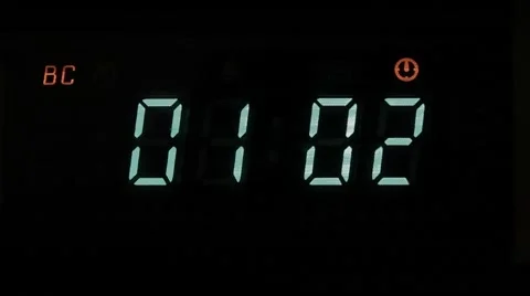 Ungraded: Electronic Clock Timer Counts One Minute From 60 Seconds to 0 Video stock 57235778