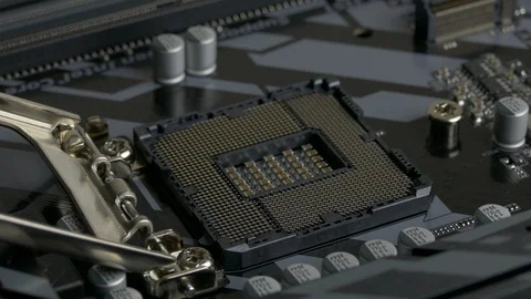 Ungraded: Six-Core Intel Core I7 8700K Processor Installed to From Computer Stock Footage 106928254