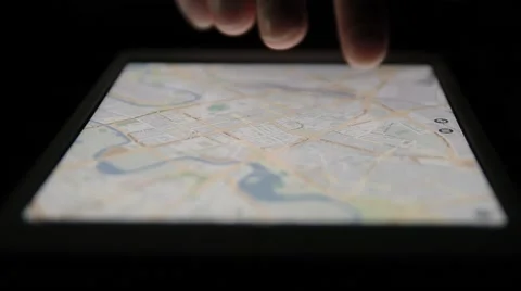 Ungraded: Vector Map on Tablet Computer Stock Footage 58094422