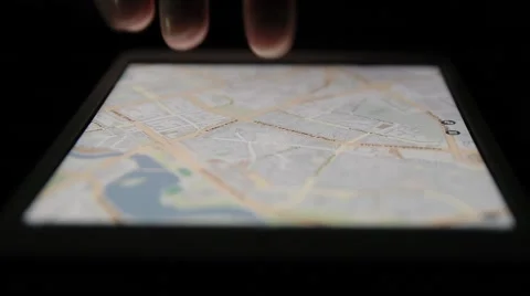 Ungraded: Vector Map on Tablet Computer Stock Footage 58188270