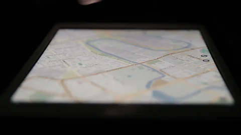 Ungraded: Vector Map on Tablet Computer Stock Footage 100657229