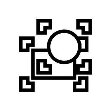 Ungroup Selected Groups Icon Stock Illustration