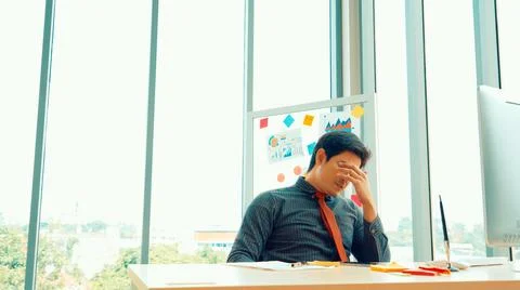 Unhappy business people dispute work problem at office Stock Photos