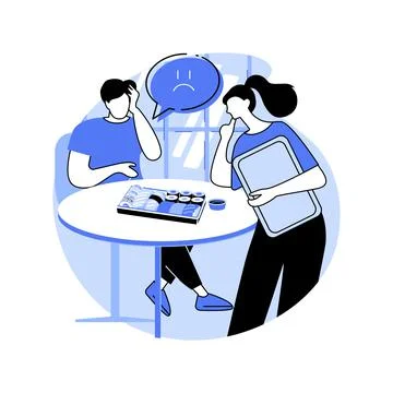 Unhappy client isolated cartoon vector illustrations. Stock Illustration