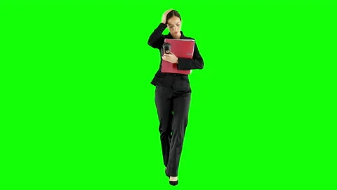 Unhappy Corporate Worker Walking Down a Hallway With Coffee and Documents Stock Footage 137026036