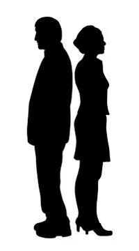 Unhappy couple with relationship problems Illustrazione stock