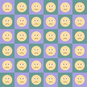 The unhappy face is about to cry. Stock Illustration