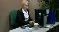 Unhappy mature office worker checking files HD Footage