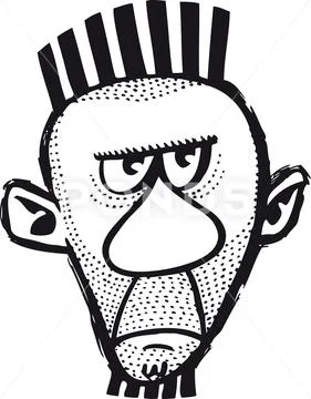 Unhappy prisoner, Retro Vector Illustration Stock Illustration