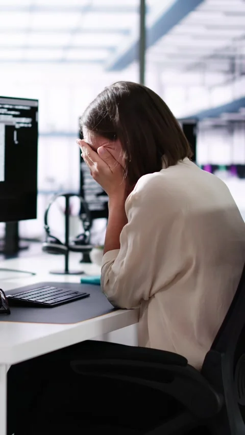 Unhappy Sad Developer Programmer Man In Stress Coding Software Stock Footage 276977878