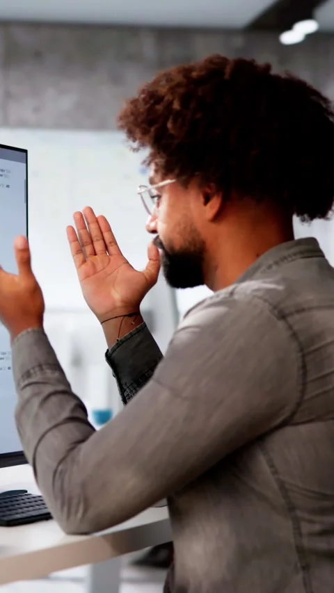 Unhappy Sad Developer Programmer Man In Stress Coding Software Stock Footage 288561632