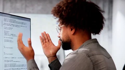 Unhappy Sad Developer Programmer Man In Stress Coding Software Stock Footage 290168028