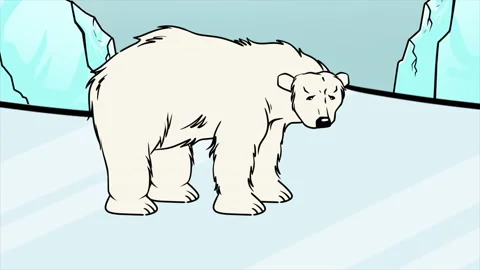 Unhappy Snow Bear Stock Footage 232192187