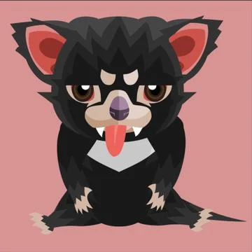 Unhappy Tasmanian Devil Illustrazione stock