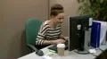 Unhappy teen office worker HD Footage